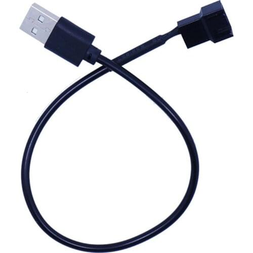 Computer PC Fan Power Cable Connector Adapter 5V 30cm Connect 3/4pin Fan To USB Adapter Cables 3/4Pin