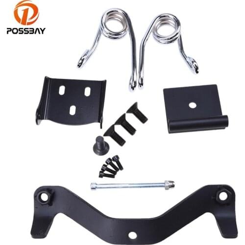 POSSBAY Motorcycle Seat Brackets Kits Spring Cafe Racer Seat Cover Cushion Mounting Kit for Harley 883 ATV Scooter Seat Pad