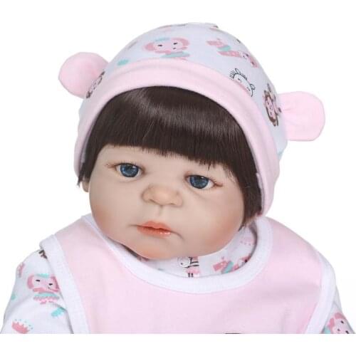Reborn Bebe Girl Doll 22" Full Silicone Vinyl Body Newborn Doll Play House Toy Birthday Christmas Gift Boneca