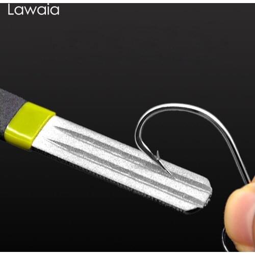 Lawaia Grinding Hook Diamond Material Two-sided Three-slot Anchor Hook Sharpening Sander Fishing Accessories Fishing Tackle Tool