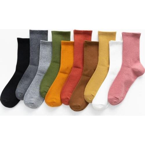 HOT 6pieces =3pairs cotton socks autumn and winter warm women socks colorful Special comfortable Knitted Girls Casual Socks