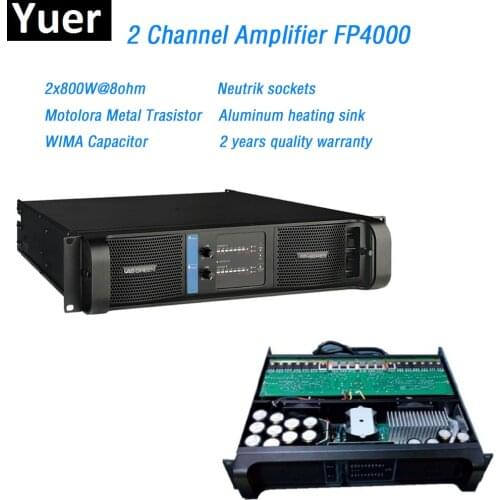 Line array 2 channel Amplifier FP4000 2x800W Neutrik sockets WIMA capacitor line array professional Sound Power Amplifier Line