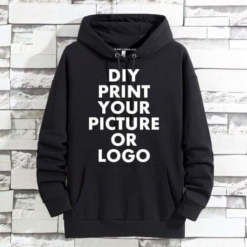 Custom Printed Picture Logo Men Women Fashion Cotton Pullover Hoodies Autumn Winter Warm Family Clothes Customize Sweatshirt