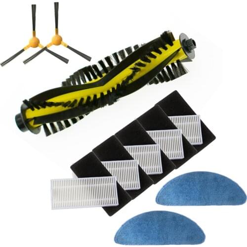 1 Set Of Roller Brush Side Brush Mop Cloth Kit For Mamibot Exvac660 Vacuum Cleaner Parts Cleaning Brushes Main Brush Filter Mops