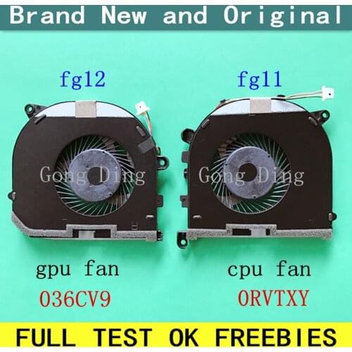 New laptop CPU gpu cooling fan Cooler Fit for DELL P/N:RVTXY-A00 DC28000GKF0 DC28000GKFo P/N:36CV9-A00 DC28000GJF0 DC28000GJFo