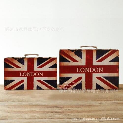 Wholesale American country harborhouse / American flag suitcase sets of two / square paragraph Britain