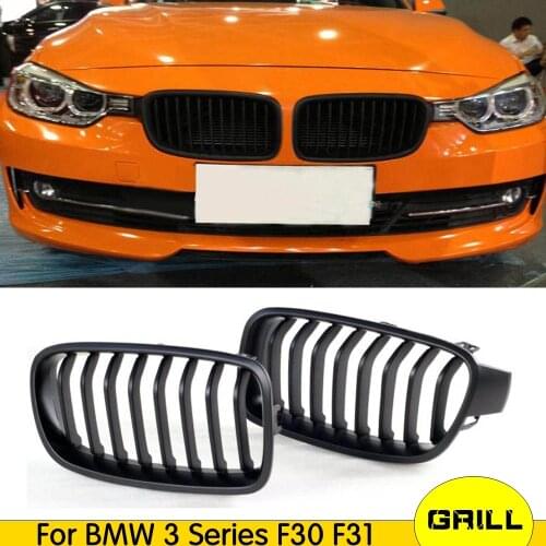 Pair Car Front Grille Gloss Black Front Grille For BMW 3-Series F30 F31 F35 Standard And Sport 320i 325i 328i 2012-2016