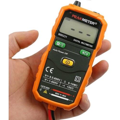 PEAK MS8231 intelligent digital multimeter, pocket digital multimeter, electrical maintenance multimeter, automatic range