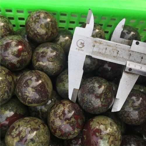 Natural Dragon Blood Stone Jasper Crystal sphere ball healing