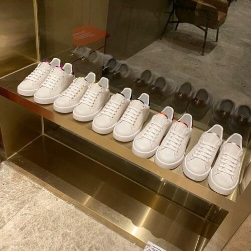 S Classic Brand Womens Shoes Genuine Leather Flats Shoes For Woman Lace Up Couple Sneaker Shoes Luxury Design Shoes Size 34-41