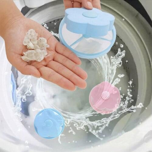 Mesh Filter Bag Laundry Ball Flower Shape Dirty Fiber Collector Removal Catcher Washing Machine Filtration Lint Remover Hair