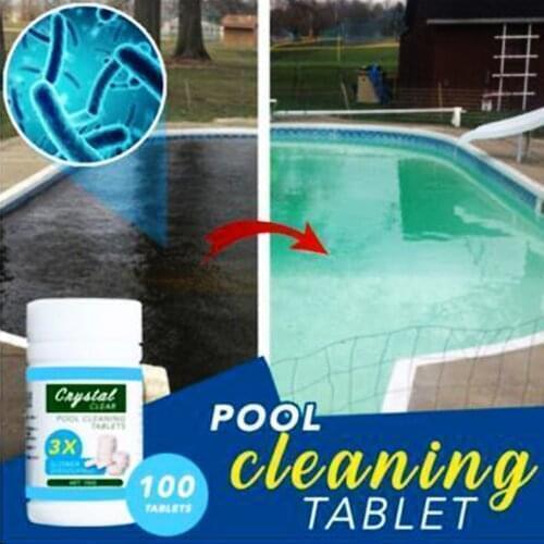 100pcs/Bottle Chlorine tablets swimming pool Cleaning Tablet Tools Effervescent Chlorine Tablets for Swimming Pool
