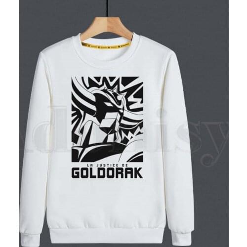 Grandizer Japan Robot Anime Goldorak Goldrake Hoodies Sweatshirt Print Trend Mens Clothes Hip-Hop Male Crewneck Hoodies Men