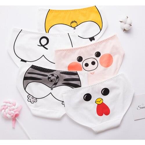 Cute Women Animal Pig Pattern Panties Underwear Interesting Breathable Comfortable Cartoon Print Girl Briefs Panties knickers