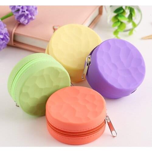 NEW Women Silicone Coin Purse Cartoon Round Wallet Headset Bag Samll Change Purse Wallet Pouch Bag for Kids Girl Gift 2019