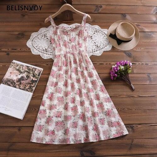 2021 Summer Women Sleeveless Spaghetti Strap Long Dress Korean Chic Sundress Beach Floral Embroidery Holiday Lady Boho Vestidos
