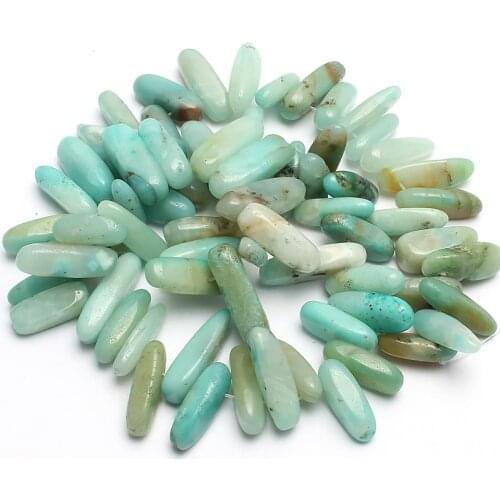 10-18 mm Irregular Stick Amazonite Stone Beads Strip Shape Spacer Beads For Jewelry Making DIY Necklace Bracelet Material 15"