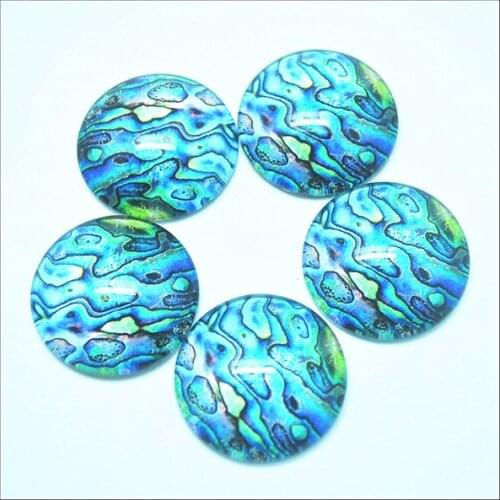 10pcs glass cabochons crystal beads cabochons round shape size 20mm 25mm diy beads accessories for pendant making fittings