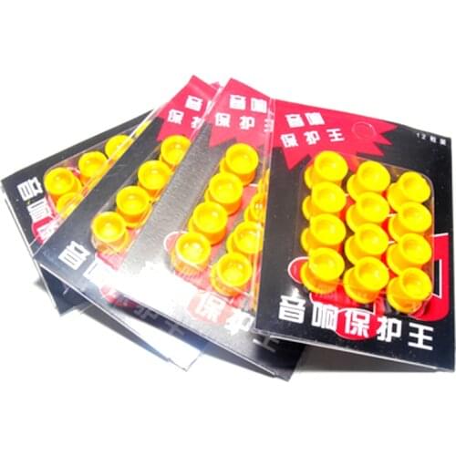 12pcs Yellow RCA female Jack connector PROTECT CAP dust proof cover