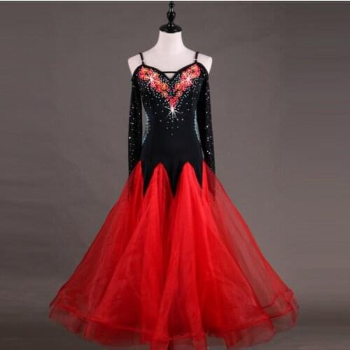 2019 New Costume Sale Ballroom Dance Skirts Newest Design Woman Modern Waltz Tango Dress/standard Competition Dress MQ028