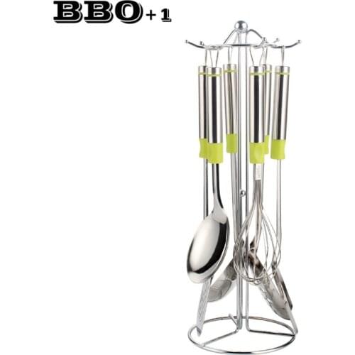 6pcs Cooking Tools Kitchen Utensils Stainless steel Kitchenware Cook Tool Cookware Accessories Soup Ladle Leak Shovel Gadgets