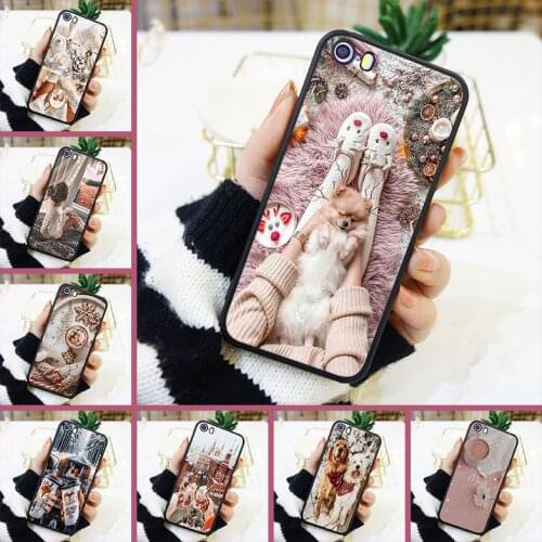Phone Cases For iPhone 5C 5S SE 5 S Girl Dog Fashion Pretty Aesthetic Cute For iPhone 4S 4 S Silicone Case Soft Back Cover