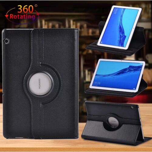 360 Rotation Case for Huawei MediaPad T5 10 10.1 Inch / T3 10 9.6 Inch Smart Drop Resistance Tablet Cover Case + Stylus