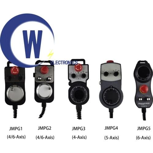 CNC 4/5/6-axis MPG Pendant Handwheel Manual Pulse Generator with Emergency Stop For FANUC System