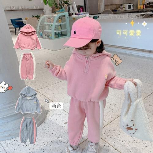 2Pcs Children Girls Clothing Set 2021 New Outfits Kids Baby Toddler Girls Tracksuit Sportwear Sport Suit 2 3 4 5 6 7 8 Years