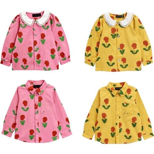 Kids Shirt 2020 Autumn Winter StRafina MR Boys Girls Shirt Baby Long Sleeve Flower Blouse Children Clothes Top Tee Shirt