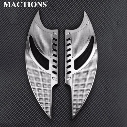 Chrome Driver Floorboards Foot Rests Foot Pegs For Harley Touring Street Glide Road King Dyna Softail FL Models 1986-2015