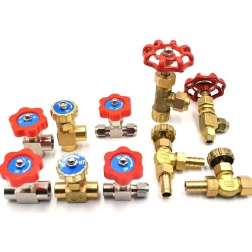 6mm 8mm 10mm 12mm 1/8" 1/4" BSP Female Thread Brass 2 Way Needle Type Flow Regulating Control Valve