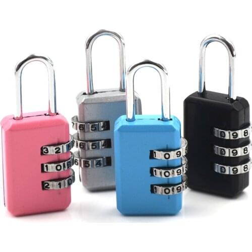 Coded Lock 3 Digit Resettable Combination Padlock For School Gym Locker Sheds Suitcase Luggage Password Code Lock New