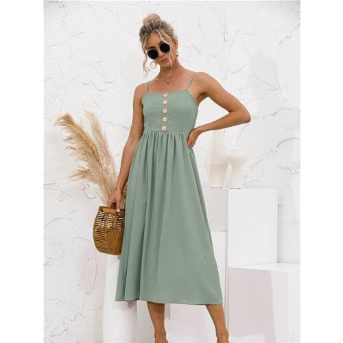 MSFILIA Solid Summer Dresses