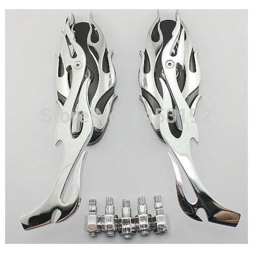 NEW Free Shipping CHROME FLAME REARVIEW MIRRORS FOR SUZUKI BOULEVARD V STROM M109 M109R C50