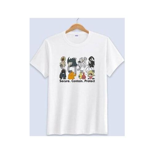 New Anime Scp Foundation T-shirts men tshirt Polyester Short Sleeve Tops Tee