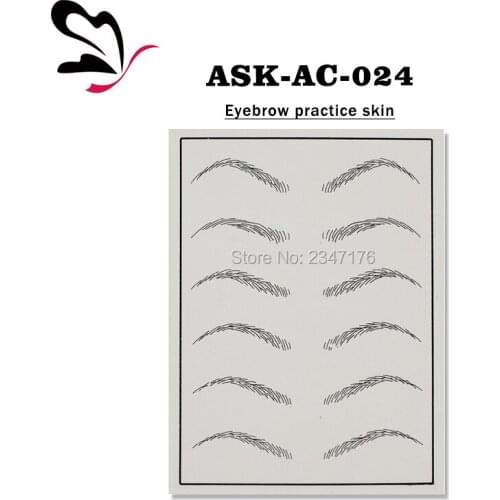 Suitable for beginners 10pcs / lot Professional Cosmetic Permanent Makeup Eyebrow Tattoo Practice Skin for microblading brows