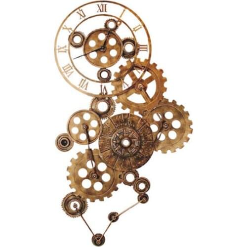 Sale Moving Restaurant Art Decoration Gear Wall Metal Clock