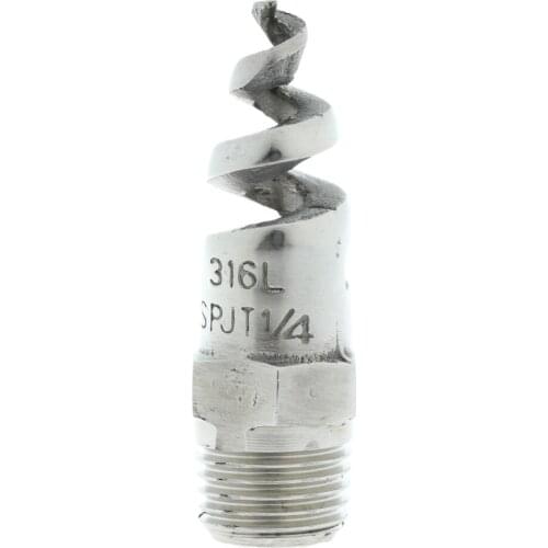 Spiral Spray Nozzle 1/4 inch Male 316L--Stainless Steel 120° for Washing Cleaning