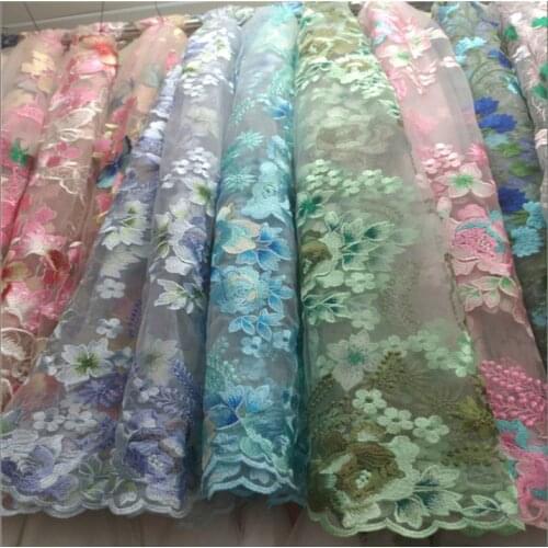 DIY High-grade embroidery Bud silk gauze for Dress Dance dress Curtain sofa 90 *130cm
