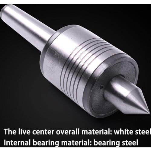 High-quality White Steel Long Nose MT2 Live Center 60 degrees 5000 Rpm 2# Precision Morse Taper Bearing For Lathe Turning Tool