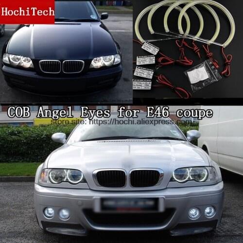 High Quality COB Led Light White Halo Cob Led Angel Eyes Ring Error Free for BMW E46 coupe 1999 2000 2001 2002 2003