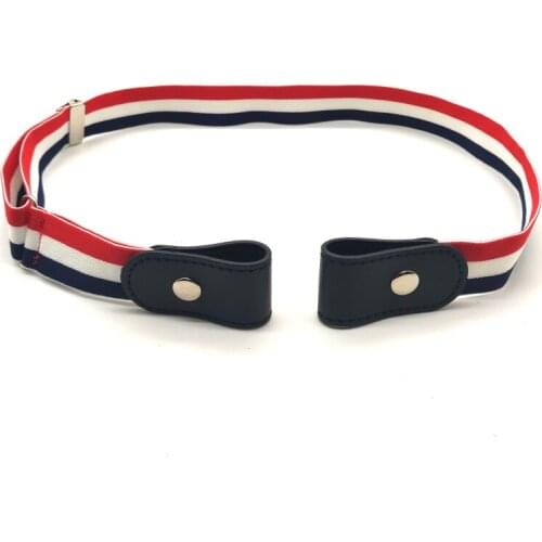 Womens Buckle-Free Waist Belt For Jeans Pants Elastic Band Lazy Nylon Belt Simple buckle-free invisible elastic Waist Belt