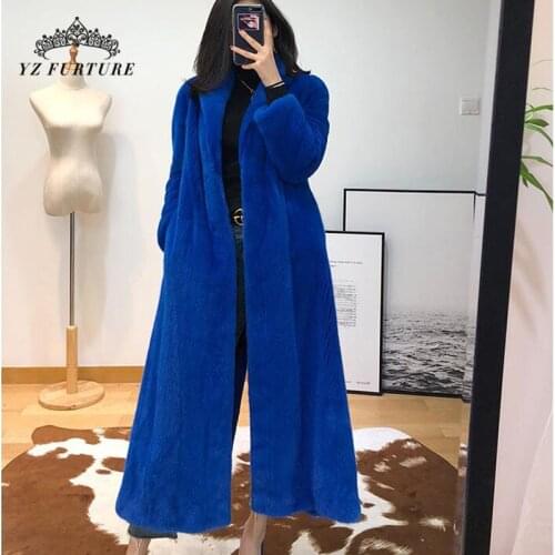 Winter Coat Women Genuine Leather Jackets Women Coat Plus Size Natural Green Mink Fur Jacket With Collar Real Fur Coat Outwear