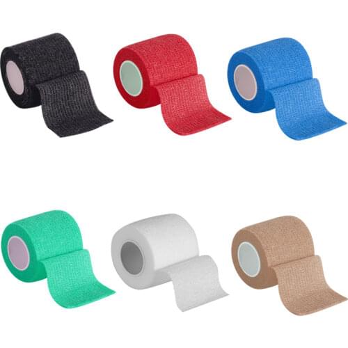 1Roll 5cm*4.5m 10cm*4.5m Breathable Gauze Medical Bandage Self-adhesive Elastic Bandages for Travel Sports Fixing Finger Wrist