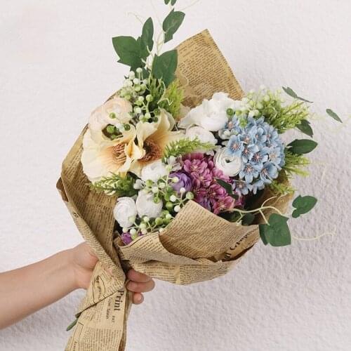 1pcs New mix and match gypsophila Bridal Bouquet for Wedding Home DIY Decoration Cheap Fake Flowers Hydrangea Crafts