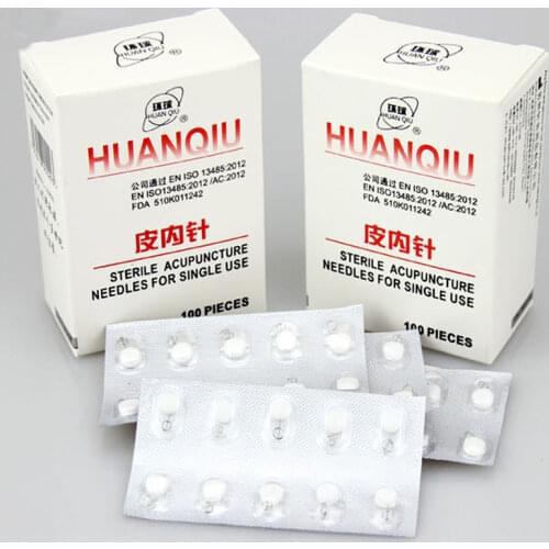 Blessfun 100pcs/box beauty massage Press Needle Intradermal needles Huanqiu Acupuncture Needle Disposable Needle