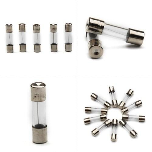 100pcs 0.2A/0.5A/2A/3A/5A/6A/8A/10A/15A Electrical Fast-blow Glass Fuse Assorted Mix Quick Blow Glass Tube Fuse 5x20mm Kit