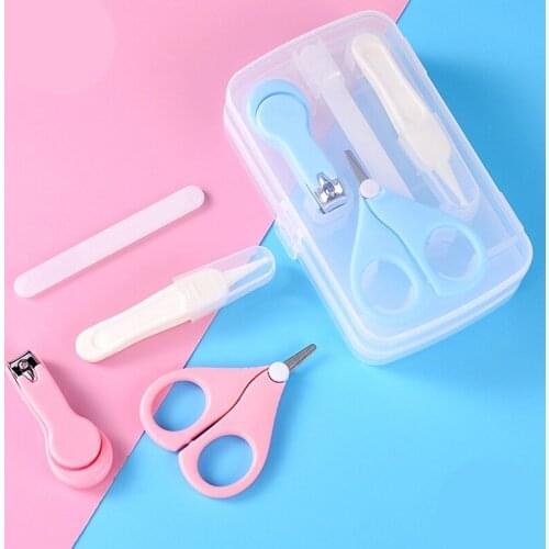 4Pcs/Box Baby Newborn Infant Safe Nail Clipper Scissor Kids Grooming Nursing File Healthcare Kit New