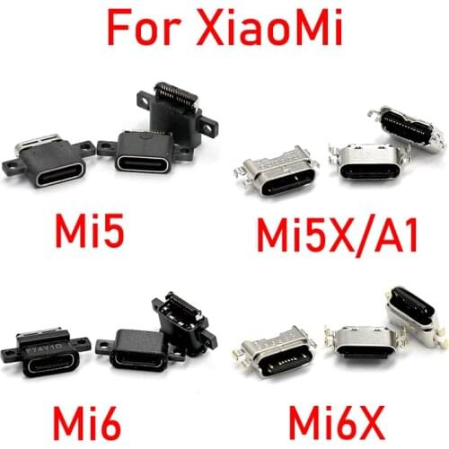 5PCS USB Charging Port Jack For Xiaomi Mi A1 A2 A3 5X 6X 5S Plus 5C 5 6 Mix Power Charger Socket Connector Replacement Parts